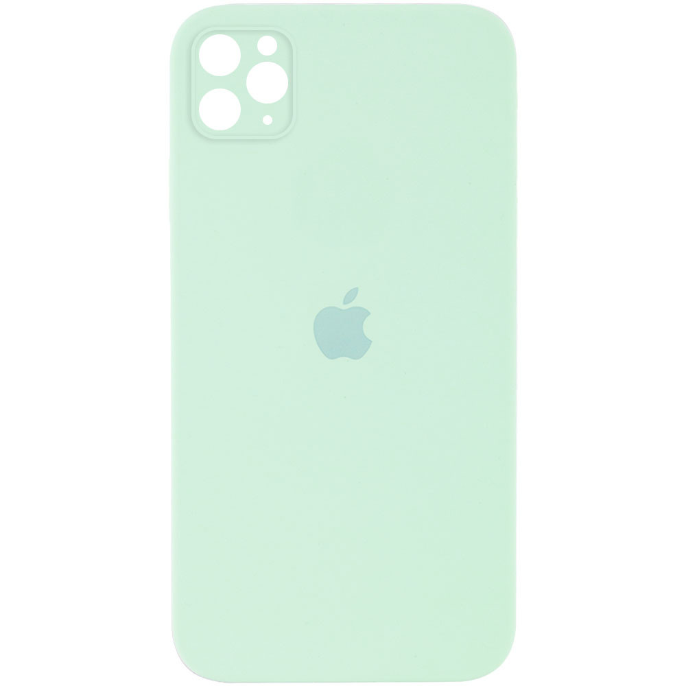 Silicone Case Square Full Camera Protective (AA) для iPhone 11 Pro (Light Turquoise)-0